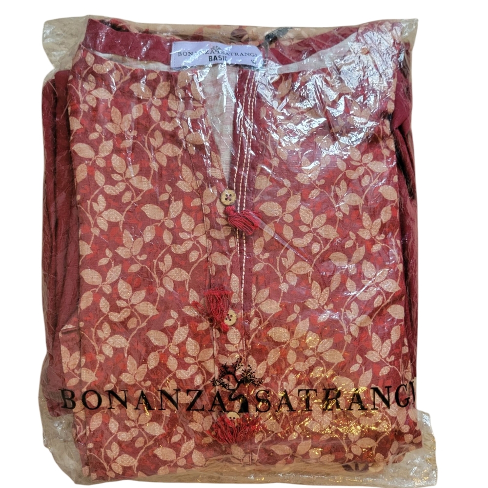 Bonanza Satrangi Basic Stitched 3 Piece,size 12 New With Tags